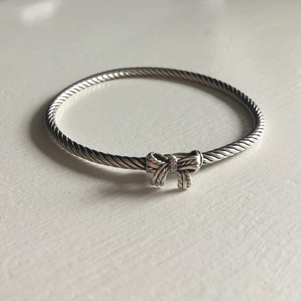 David Yurman Sterling Silver Bow Cable Bracelet